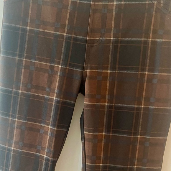 ANTHROPOLOGIE Sanctuary Plaid Runway Leggings - Brown Pattern - M - Picture 7 of 12